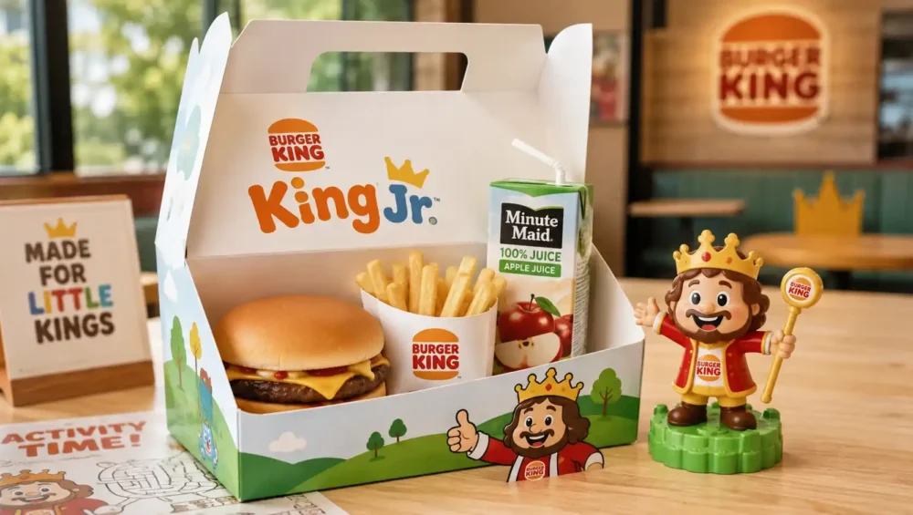 Burger King kids menu Canada King Jr Meal with toy